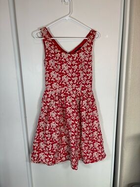 Vtg Betsey Johnson Embroidered Raven Unique Whimsical Cocktail Dress Size 2